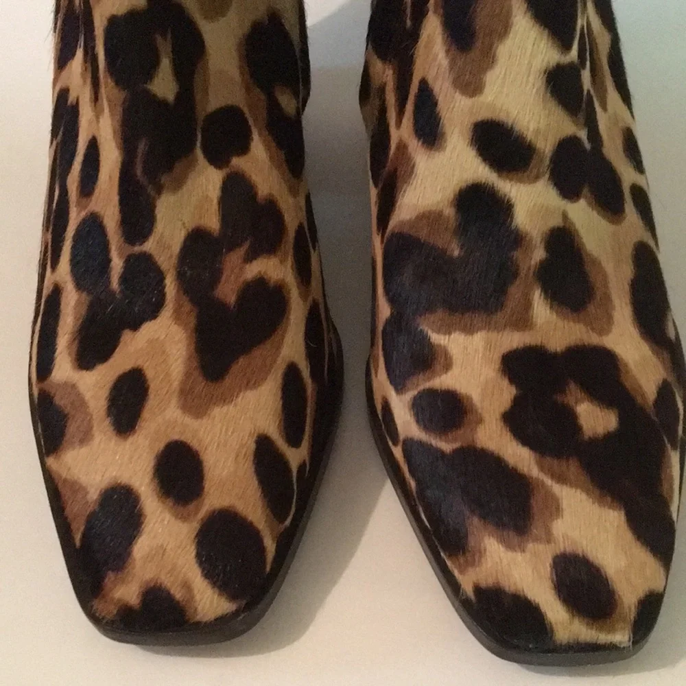 Sam Edelman Calf Hair Animal Print Booties NEW - Picture 4 of 9